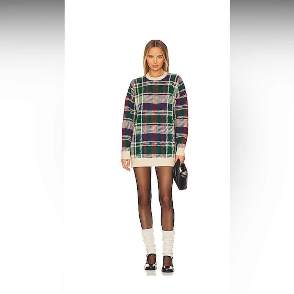 Show Me Your MuMu Plaid Sweater Dress - Multicolor